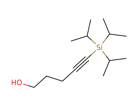 Molecular Structure of 120585-14-0 (4-Pentyn-1-ol, 5-[tris(1-methylethyl)silyl]-)