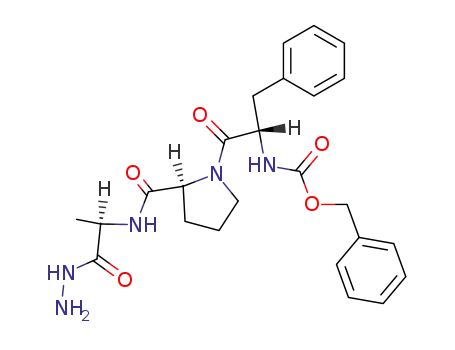 Molecular Structure of 90107-59-8 (D-Alanine, N-[1-[N-[(phenylmethoxy)carbonyl]-L-phenylalanyl]-L-prolyl]-,
hydrazide)