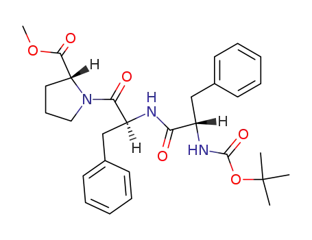 Molecular Structure of 183609-98-5 (D-Proline,
N-[(1,1-dimethylethoxy)carbonyl]-L-phenylalanyl-L-phenylalanyl-, methyl
ester)