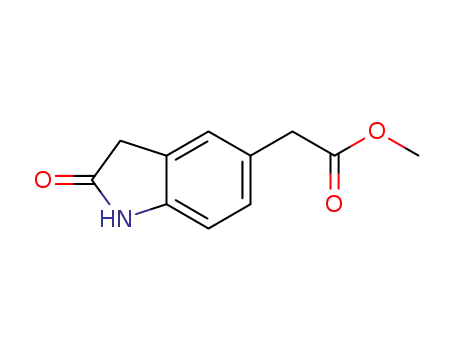 Molecular Structure of 109737-05-5 (methyl 2-(2-oxoindolin-5-yl)acetate)
