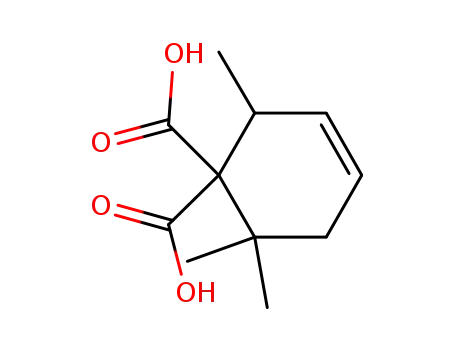 Molecular Structure of 799854-41-4 (3-Cyclohexene-1,1-dicarboxylicacid,2,6,6-trimethyl-(9CI))