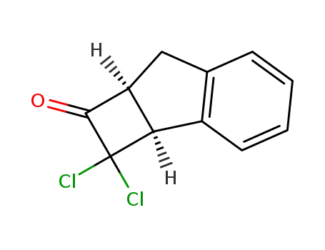 Molecular Structure of 7316-61-2 (2,2-DICHLORO-2,2A,7,7A-TETRAHYDRO-1H-CYCLOBUTA[A]INDEN-1-ONE)