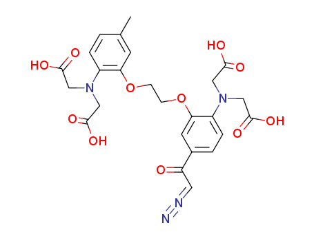 124029-65-8,diazo-2,Glycine,N-[2-[2-[2-[bis(carboxymethyl)amino]-5-(diazoacetyl)phenoxy]ethoxy]-4-methylphenyl]-N-(carboxymethyl)-(9CI); Diazo 2