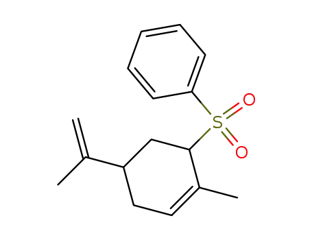 Molecular Structure of 74866-56-1 (Benzene, [[2-methyl-5-(1-methylethenyl)-2-cyclohexen-1-yl]sulfonyl]-)