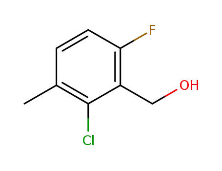 Molecular Structure of 261762-83-8 (2-CHLORO-6-FLUORO-3-METHYLBENZYL ALCOHOL)