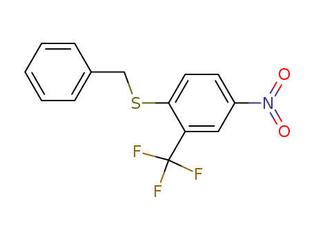 Molecular Structure of 60789-51-7 (Benzene, 4-nitro-1-[(phenylmethyl)thio]-2-(trifluoromethyl)-)