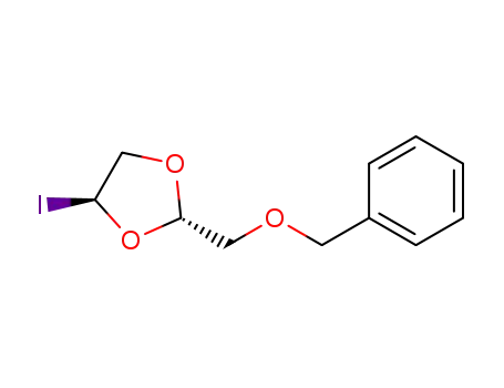 Molecular Structure of 299412-06-9 (2S-benzyloxymethyl-4S-iodo-1,3 dioxolane)