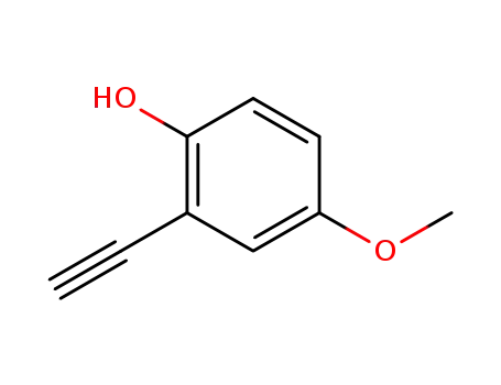 Molecular Structure of 99299-73-7 (2-ETHYNYL-4-METHOXY-PHENOL)