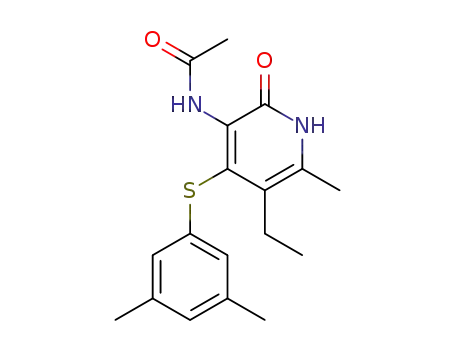 N-{4-[(3,5-dimethylphenyl)sulfanyl]-5-ethyl-6-methyl-2-oxo-1,2-dihydropyridin-3-yl}acetamide
