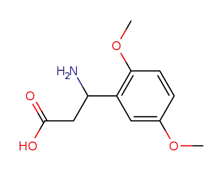 Molecular Structure of 138621-64-4 (3-AMINO-3-(2,5-DIMETHOXY-PHENYL)-PROPIONIC ACID)