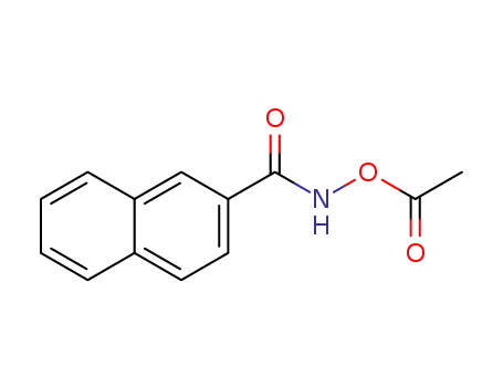 Molecular Structure of 76749-37-6 (2-Naphthohydroxamic acid, O-acetate ester)