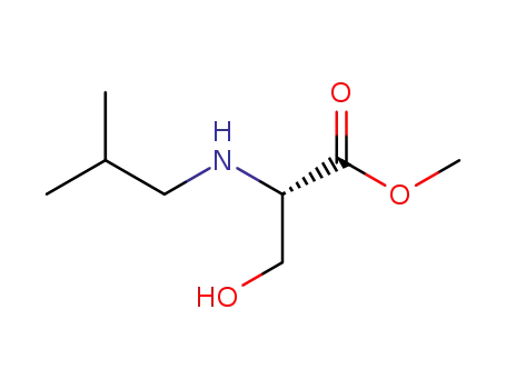 Molecular Structure of 19745-50-7 (L-Serine, N-(2-methylpropyl)-, methyl ester)