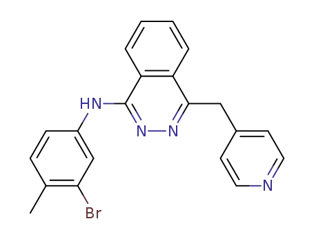Molecular Structure of 300842-64-2 (N-(3-Bromo-4-methylphenyl)-4-(4-pyridinylmethyl)-1-phthalazinamine)