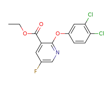 3-Pyridinecarboxylic acid, 2-(3,4-dichlorophenoxy)-5-fluoro-, ethyl ester