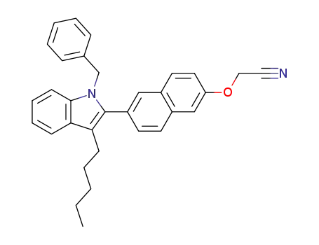 {[6-(1-benzyl-3-pentyl-1H-indol-2-yl)-2-naphthyl]oxy}acetonitrile