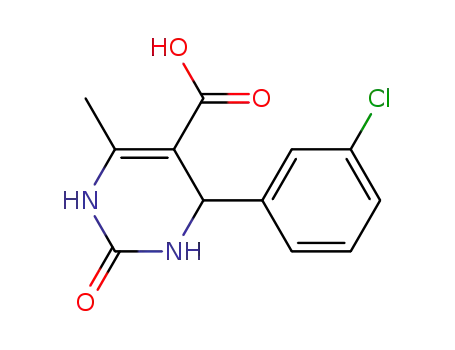 Molecular Structure of 314000-19-6 (4-(3-Chlorophenyl)-1,2,3,4-tetrahydro-6-methyl-2-oxo-5-pyrimidinecarboxylic acid)