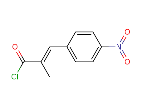 Molecular Structure of 39157-07-8 (2-Propenoyl chloride, 2-methyl-3-(4-nitrophenyl)-)