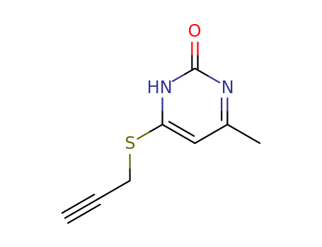 Molecular Structure of 105279-32-1 (2(1H)-Pyrimidinone, 6-methyl-4-(2-propynylthio)-)