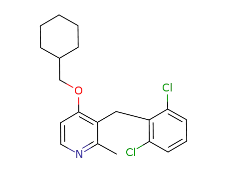 Molecular Structure of 919366-45-3 (Pyridine, 4-(cyclohexylmethoxy)-3-[(2,6-dichlorophenyl)methyl]-2-methyl-)
