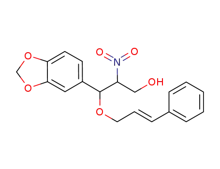 Molecular Structure of 1017684-56-8 (3-cinnamyloxy-3-(3,4-methylenedioxyphenyl)-2-nitro-1-propanol)