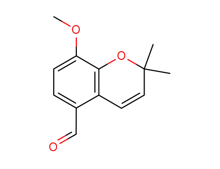 Molecular Structure of 57310-19-7 (2H-1-Benzopyran-5-carboxaldehyde, 8-methoxy-2,2-dimethyl-)