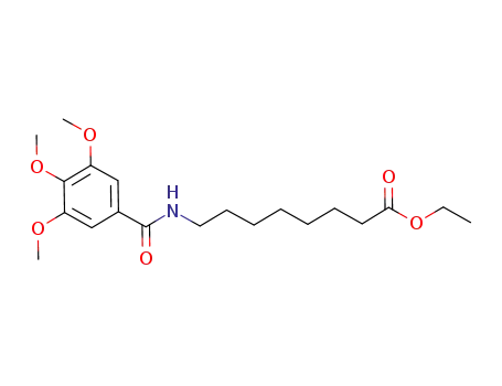 Molecular Structure of 918494-43-6 (Octanoic acid, 8-[(3,4,5-trimethoxybenzoyl)amino]-, ethyl ester)