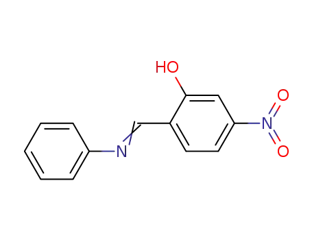 Molecular Structure of 15666-54-3 (Phenol, 5-nitro-2-[(phenylimino)methyl]-)