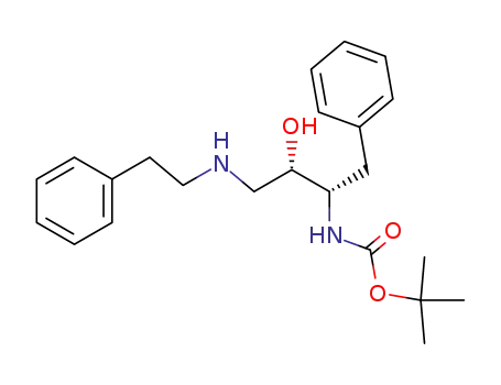 Molecular Structure of 866227-22-7 ((2S,3S)-3-[N-(tert-butyloxycarbonyl)amino]-4-phenyl-1-[(2-phenylethyl)amino]butan-2-ol)