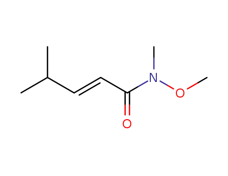 Molecular Structure of 170969-86-5 (N-Methoxy-N,4-diMethyl-, (2E)-2-pentenaMide)