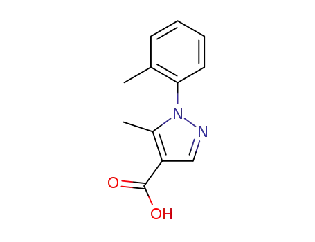 Molecular Structure of 423768-56-3 (5-METHYL-1-(2-METHYLPHENYL)-1H-PYRAZOLE-4-CARBOXYLIC ACID)