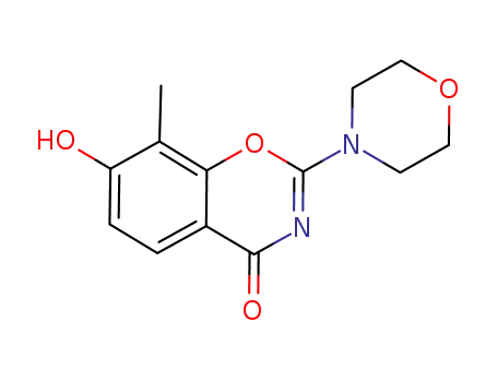 Molecular Structure of 952106-37-5 (7-Hydroxy-8-methyl-2-(morpholin-4-yl)-4H-1,3-benzoxazin-4-one)
