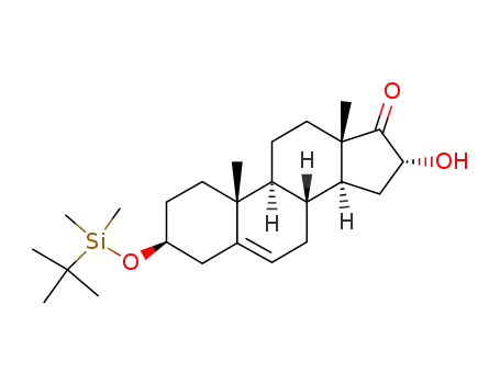 Molecular Structure of 790224-39-4 (16α-hydroxy-3β-(tert-butyldimethylsiloxy)-5-androsten-17-one)