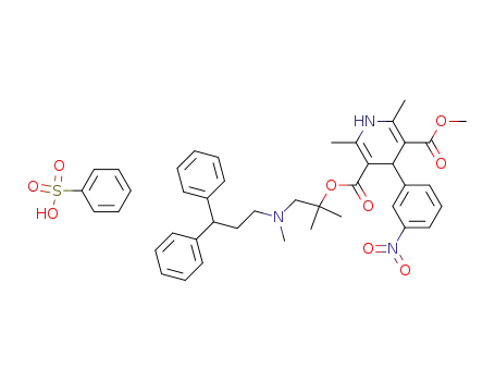 methyl 1,1,N-trimethyl-N-(3,3-diphenylpropyl)-2-aminoethyl 1,4-dihydro-2,6-dimethyl-4-(3-nitrophenyl)pyridine-3,5-dicarboxylate besylate