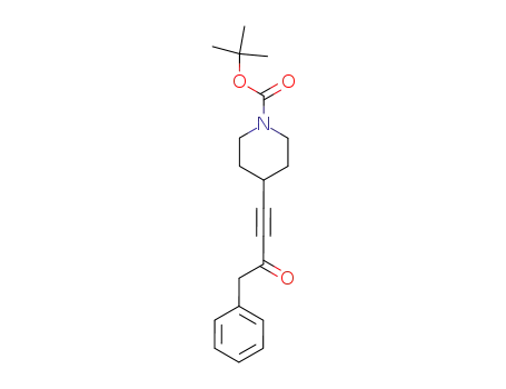 Molecular Structure of 301219-16-9 (tert-butyl 4-(3-oxo-4-phenylbut-1-ynyl)piperidine-1-carboxylate)