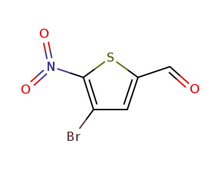 Molecular Structure of 41498-07-1 (4-BROMO-5-NITROTHIOPHENE-2-CARBOXALDEHYDE)