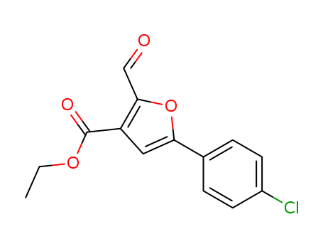 ETHYL 5-(4-CHLOROPHENYL)-2-FORMYL-3-FUROATE