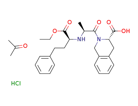 quinapril hydrochloride acetone solvate