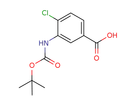 Molecular Structure of 160450-12-4 (N-BOC-3-AMINO-4-CHLOROBENZOIC ACID)
