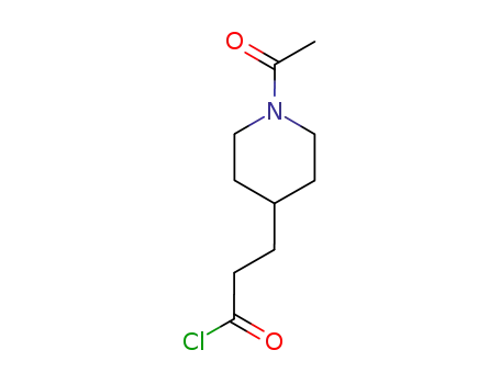 Molecular Structure of 142853-09-6 (4-Piperidinepropanoyl chloride, 1-acetyl-)