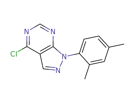 Molecular Structure of 610277-86-6 (4-CHLORO-1-(2,4-DIMETHYLPHENYL)-1H-PYRAZOLO[3,4-D]PYRIMIDINE)