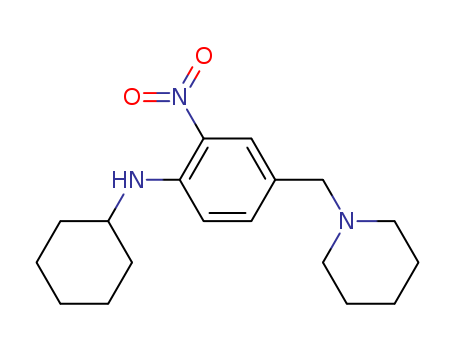 N-cyclohexyl-2-nitro-4-((piperidin-1-yl)methyl)benzenamine