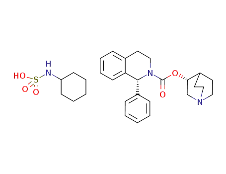 (-)-(3R)-quinuclidin-3-yl (1R)-1-phenyl-1,2,3,4-tetrahydroisoquinoline-2-carboxylate cyclohexanesulfamate