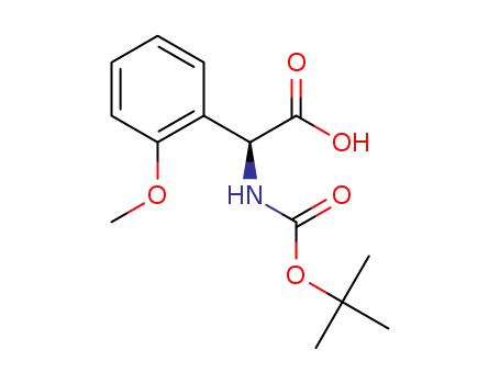 Molecular Structure of 1217710-00-3 (BOC-(S)-2-METHOXY-PHENYLGLYCINE)
