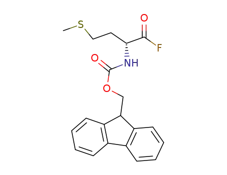 Molecular Structure of 663198-49-0 (Carbamic acid, [(1R)-1-(fluorocarbonyl)-3-(methylthio)propyl]-,
9H-fluoren-9-ylmethyl ester)