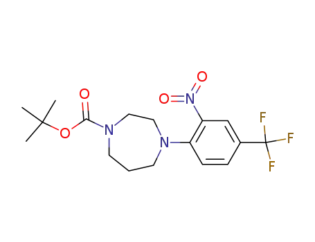 Molecular Structure of 306934-72-5 (TERT-BUTYL 4-[2-NITRO-4-(TRIFLUOROMETHYL)PHENYL]-1,4-DIAZEPANE-1-CARBOXYLAT E)
