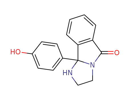 Molecular Structure of 13450-05-0 (5H-Imidazo[2,1-a]isoindol-5-one,
1,2,3,9b-tetrahydro-9b-(4-hydroxyphenyl)-)