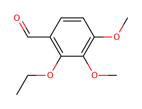 Molecular Structure of 189831-71-8 (Benzaldehyde, 2-ethoxy-3,4-dimethoxy- (9CI))
