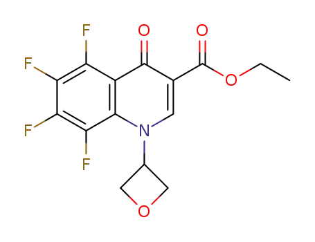 Molecular Structure of 132918-24-2 (ethyl 1-(oxetan-3-yl)-5,6,7,8-tetrafluoro-1,4-dihydro-4-oxoquinoline-3-carboxylate)