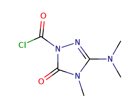 Molecular Structure of 118846-72-3 (1H-1,2,4-Triazole-1-carbonyl chloride, 3-(dimethylamino)-4,5-dihydro-4-methyl-5-oxo- (9CI))