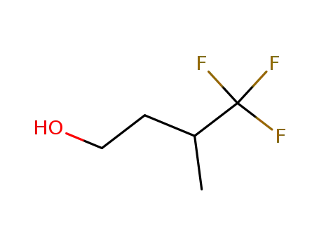 Molecular Structure of 339-62-8 (4,4,4-trifluoro-3-methylbutan-1-ol)